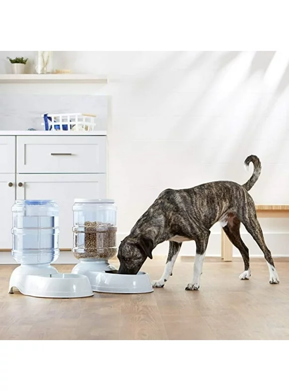 Basics Gravity Pet Food Feeder and Water Dispensers
