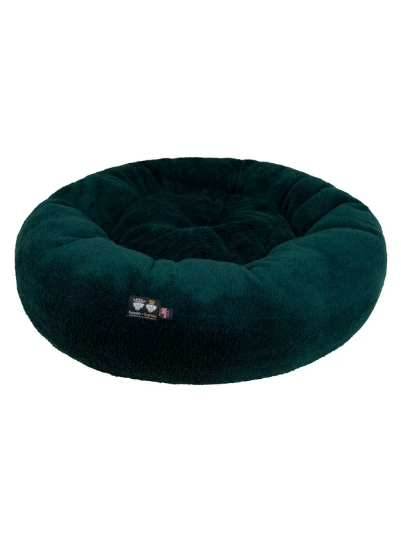 Bessie and Barnie Ultra Plush Deluxe Comfort Pet Dog & Cat Hunter Green Snuggle Bed