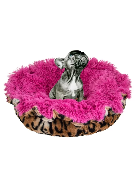 Bessie and Barnie Ultra Plush Lollipop / Chepard Deluxe Dog/Pet Lily Pod Bed