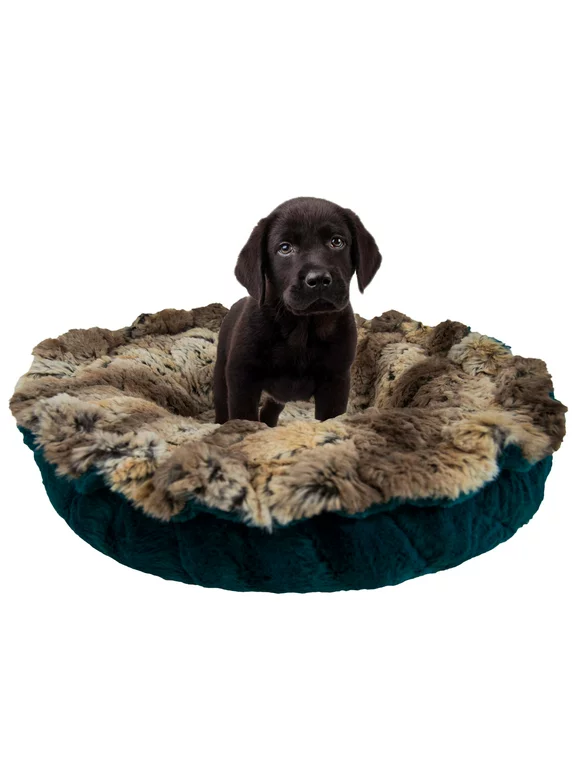 Bessie and Barnie Ultra Plush Wonderland / Simba Shag Deluxe Dog/Pet Lily Pod Bed