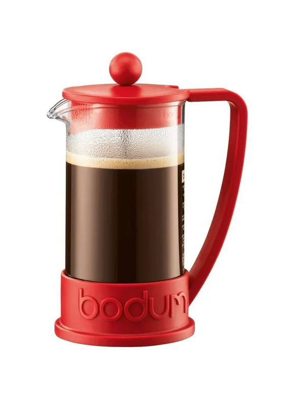 Bodum Brazil French Press Coffee Maker, 12 Ounce, Red