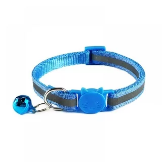 Breakaway Cat Collar with Reflective Nylon Strip and Bell, Safe and Durable, Reflective Cat Collars with Bells, Safety Buckle Kitten Collar, Adjustable, Ideal for Girl Male Cats, Pet Supplies