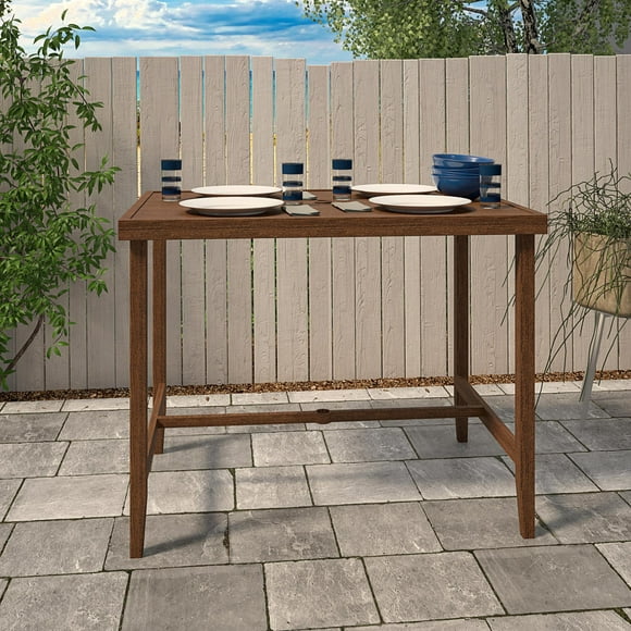 COSCO Outdoor Living, Patio Bar Table, Steel, Brown