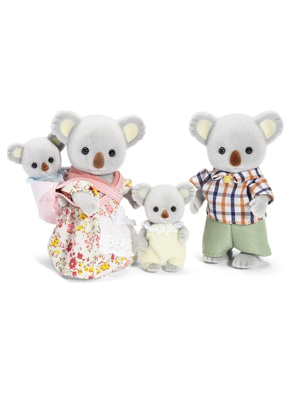 Calico Critters Outback Koala Family, Set of 4 Collectible Doll Figures