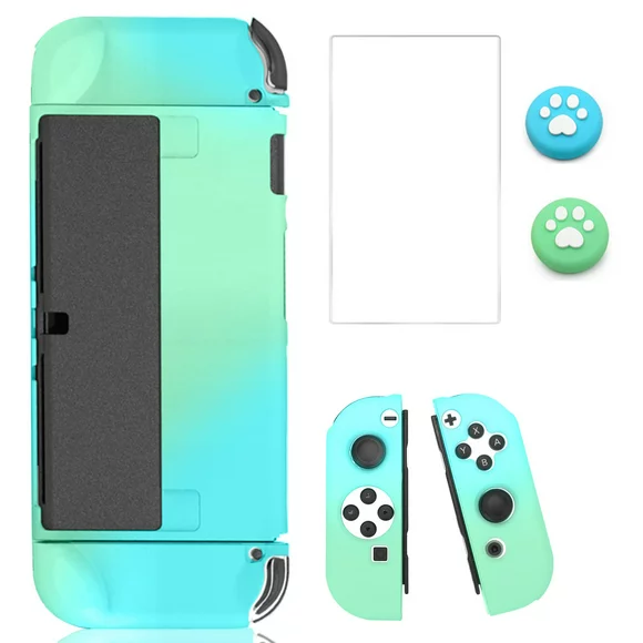 Case Cover Set Fit for Nintendo Switch OLED, EEEkit Protective Cover Protector Case for Nintendo Switch Lite with HD Screen Protector, Shock-Absorption & Anti-Scratch, NS OLED Accessories