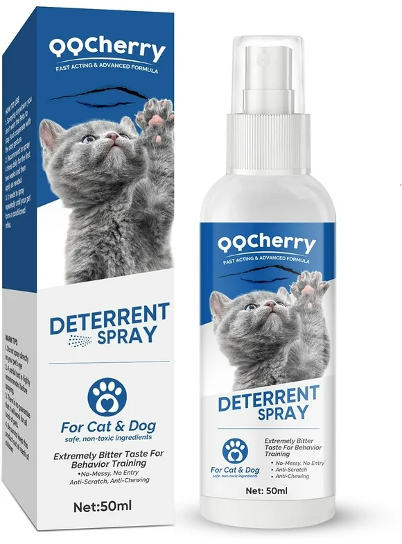 Cat Spray Deterrent, Effective Cat Scratch Furniture Protector, Safe Formula, Suitable for Cats and Dogs, Indoor & Outdoor Use, 100Ml