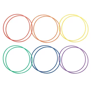Champion Sports 24" Plastic Hoops- 1 Dozen Assorted Colors