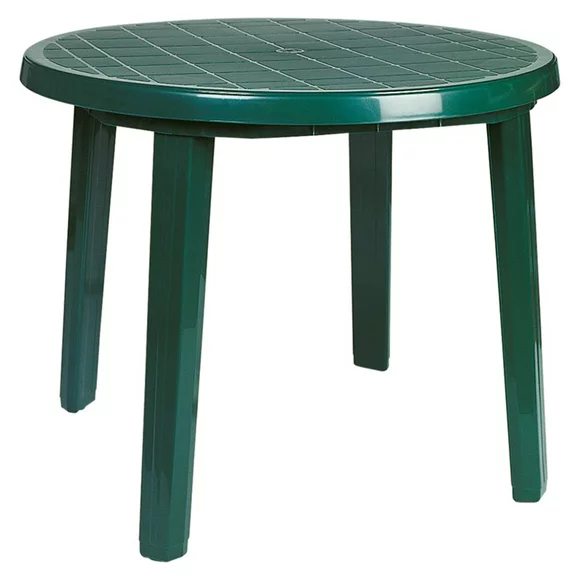 Compamia Ronda 35.5" Round Resin Patio Dining Table in Green