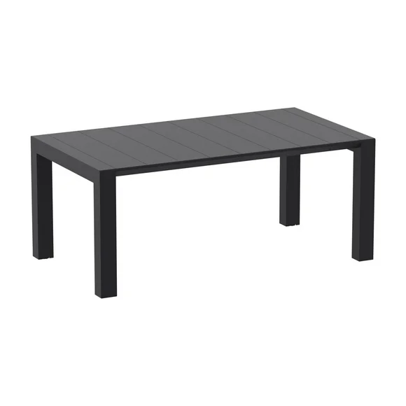 Compamia Vegas 86" Extendable Patio Dining Table in Black