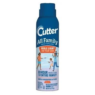 Cutter All Family Insect Repellent, 4 oz, DEET-Free Lightweight Repels Mosquitoes Ticks up to 8 Hr