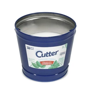 Cutter Outdoor Scented Candle Citronella & Mint Scent Brings Glow and Ambiance to Outdoor Space 17 oz