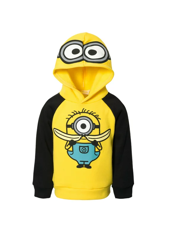 Despicable Me Minions Toddler Boys Fleece Pullover Hoodie Yellow 2T
