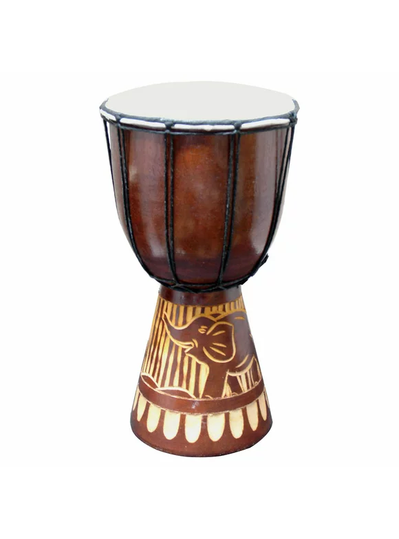 Djembe Drum Hand Carved Bongo African Inspired Music Also An Awesome Gifting Idea Unique Dcor Option 12" Tall