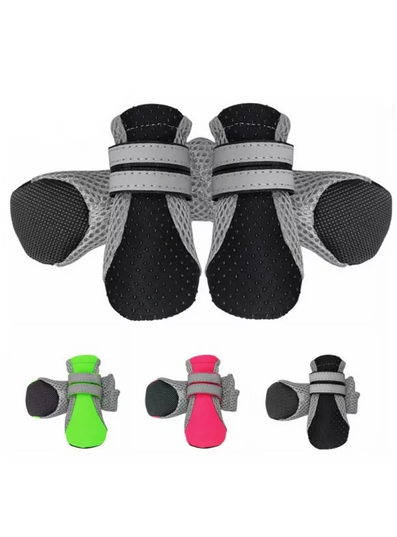 Dog Boots Reflective Lightweight Pet Dog Shoes Paw Protector With Anti-Slip Sole For Small and Big Dogs