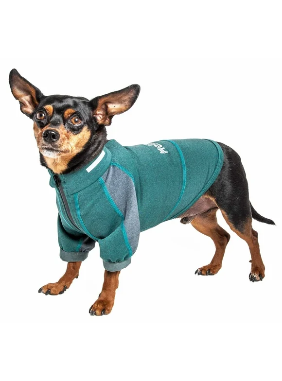 Dog Helios ® 'Eboneflow' Mediumweight 4-Way-Stretch Flexible And Breathable Performance Dog Yoga T-Shirt