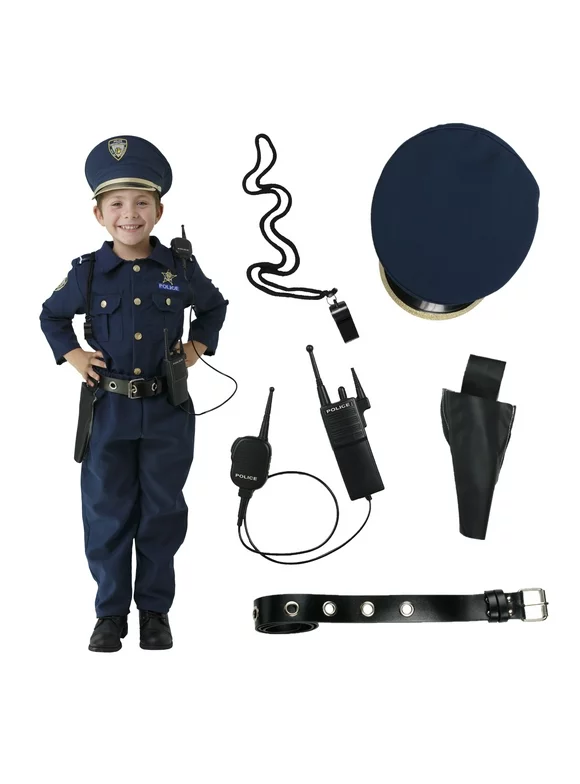 Dress Up America Police Boy's Halloween Fancy-Dress Costume for Child, M