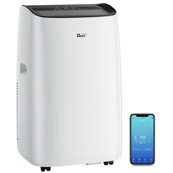 DuraComfort 8150BTU (12000 BTU ASHRAE) Portable Air Conditioners, Dehumidifier, Fan, AC Unit, White