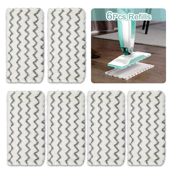 EEEkit 6pcs Washable Cleaning Pads Replacement Fits for Shark Steam Mop S1000 S1000A S1000C S1000WM S1001C Model