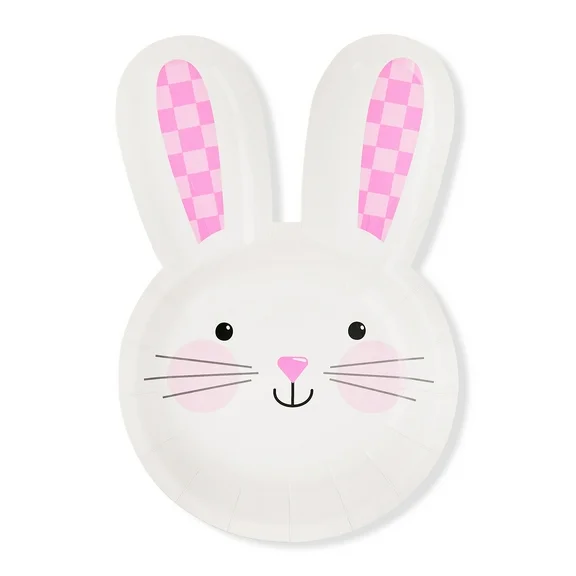 Easter Bunny-Shaped Paper Plates, 8 Count, by Way To Celebrate