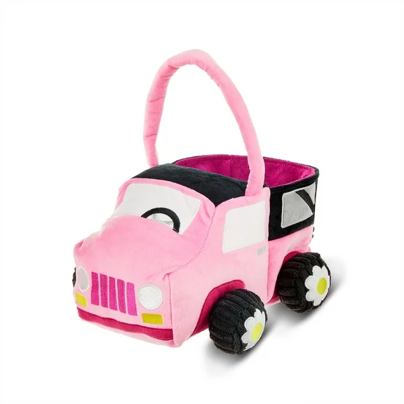 Easter Plush Pink Truck Easter Basket, by Way To Celebrate