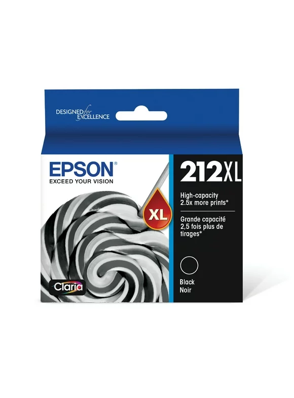Epson T212 Claria Genuine Ink High Capacity Black Cartridge