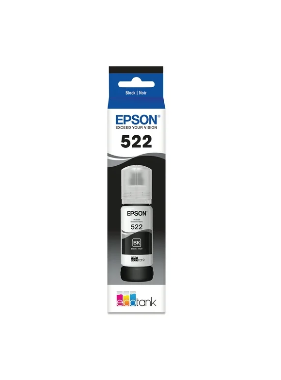 Epson T522 EcoTank Genuine Ink Ultra-high Capacity Black Bottle