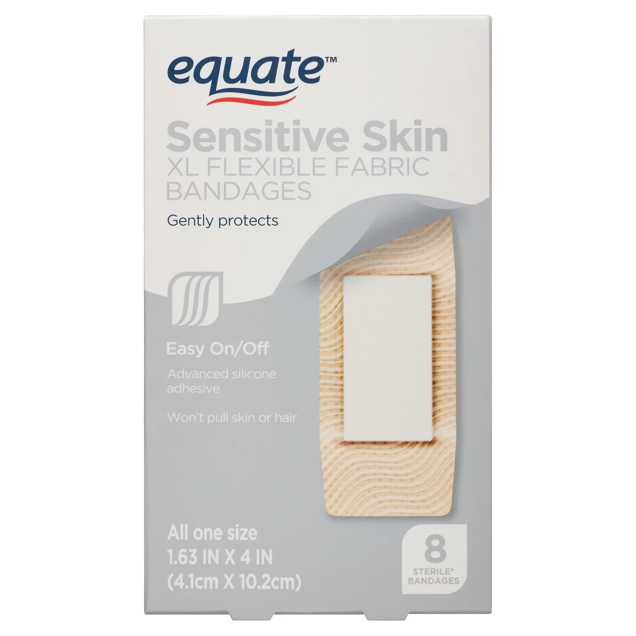 Equate Sensitive Skin Adhesive Bandages, 8 Count