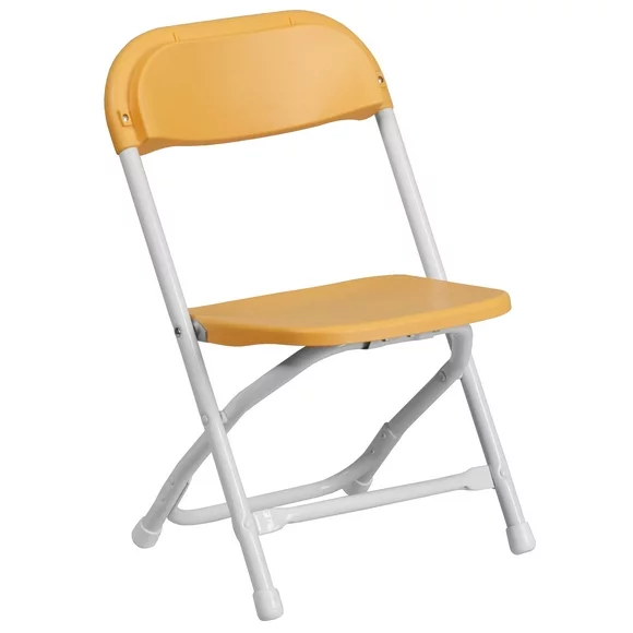 Flash Furniture Kids Yellow Plastic Folding Chair