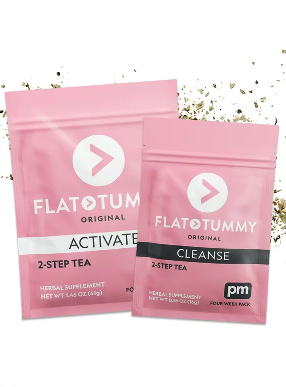 Flat Tummy Tea All-Natural Detox Tea, (4 Week Cleanse)