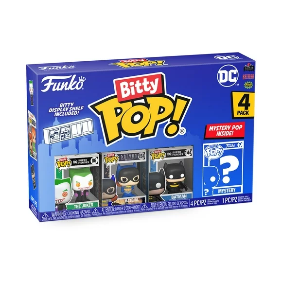 Funko Pop! Bitty POP: DC - Batman, Batgirl, The Joker and a Mystery Bitty Pop! 4-Pack
