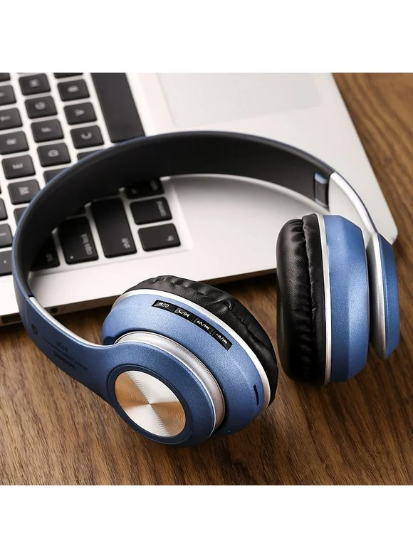 GRDE Bluetooth Noise-Canceling Over-Ear Headphones, Blue, GPZ-003