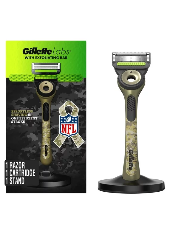 Gillette Labs with Exfoliating Bar Men’s Salute to Service Razor with Stand