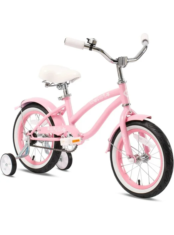 Glerc 12 inch Kids Cruiser Girls Bike for Child 2-5 Years,Pink