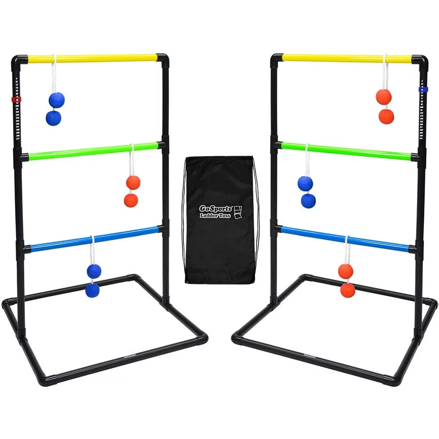 GoSports Ladder Toss Game with 6 Bolo Balls Indoor Outdoor Backyard Lawn Game