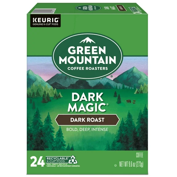 Green Mountain Coffee Roasters, Dark Magic Dark Roast K-Cup Coffee Pods, 24 Count