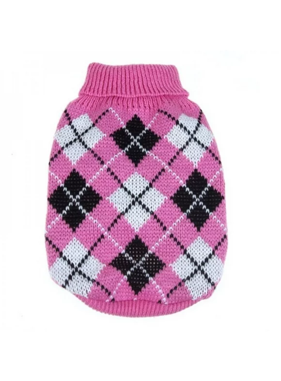 Greyghost Pet Autumn and Winter Warm Knitting Clothes Warm Clothing Small and Medium Dog Cold Weather Sweater, Black L