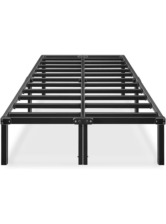 HAAGEEP King Bed Frame 14'' High Bedframes Platform No Box Spring Needed with Storage Heavy Duty