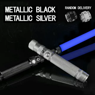 HOTBEST RGB 7 Colors Change Lightsaber Heavy Fighting Metal Handle LED Luminous Sound Cosplay Outdoor Wars Knife Sword Toy Gift For Christmas and New Year