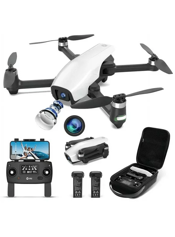 Holy Stone HS710 GPS Drone with 4K Camera for Adults Brushless Motor 50 Mins Flight Time Color White