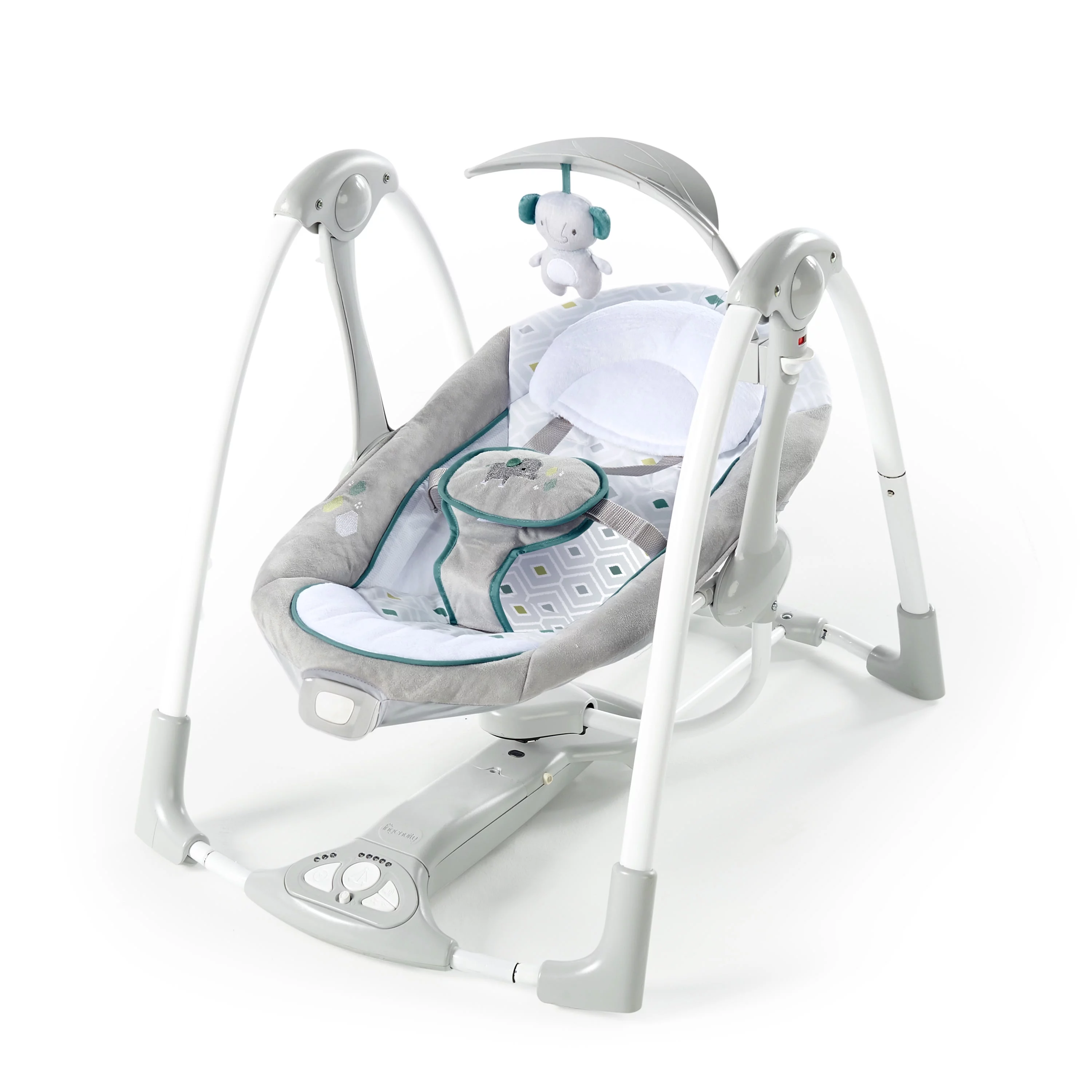 Ingenuity 2-in-1 Vibrating Portable Baby Swing, Gray