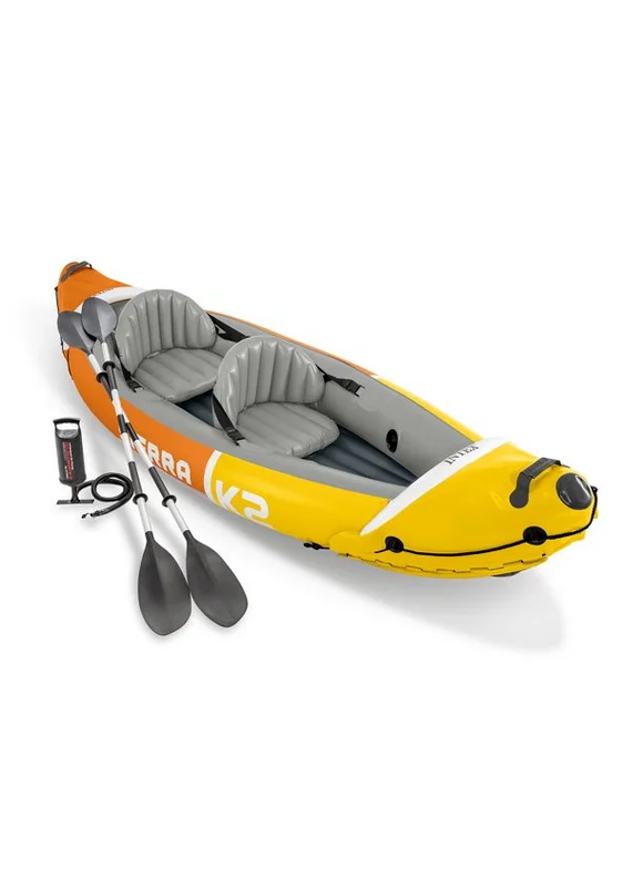 Intex 68388WL Sierra K2 Inflatable Kayak with Oars and Hand Pump