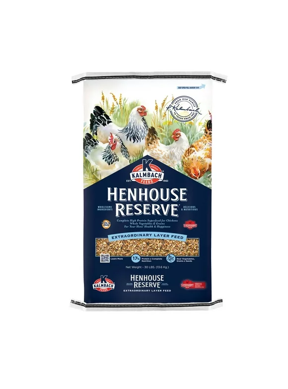 Kalmbach Feeds Henhouse Reserve - Extraordinary Whole Grain Layer Feed for Chickens, 30 lb