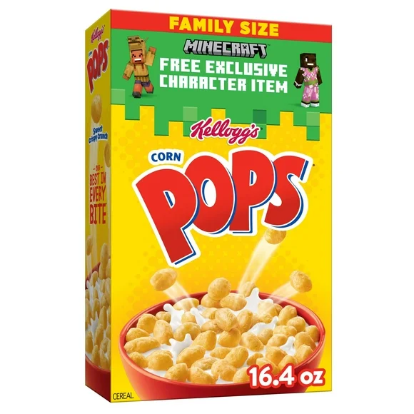 Kellogg's Corn Pops Original Breakfast Cereal, Family Size, 16.4 oz Box