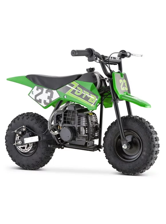 Kids Mini 50CC Gas Dirt Bike, DB2 Model 2 Stroke Ride on Bike with Off-Road Tire, Shocks, Pull Start, Oil Mixed Required, Support Up to 165lbs