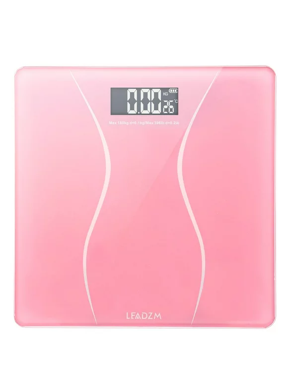 Ktaxon Bathroom Weight Scale, Highly Accurate Digital Bathroom Body Scale, Measures Weight up to 180kg/396 lbs., Pink