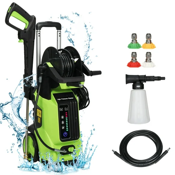 Ktaxon High Pressure Washer, Adjustable Pressure, 3800PSI 2.6GPM Electric Power Washer Cleaner, with 4 Nozzles, Soap Bottle