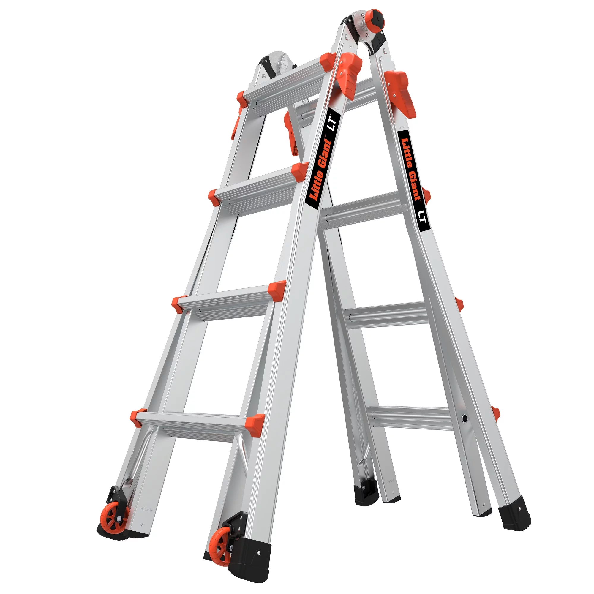 Little Giant LT M17 Aluminum Multi-Use Ladder with Wheels, Type 1A - 300 lbs. Rated
