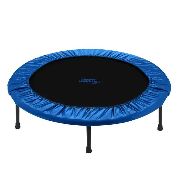 Machrus Upper Bounce 44" Mini Trampoline for Adults- Rebounder Exercise Fitness Kids Trampoline- Small Rebounder Trampoline with Durable Jumping Mat, Portable & Foldable Workout Trampoline