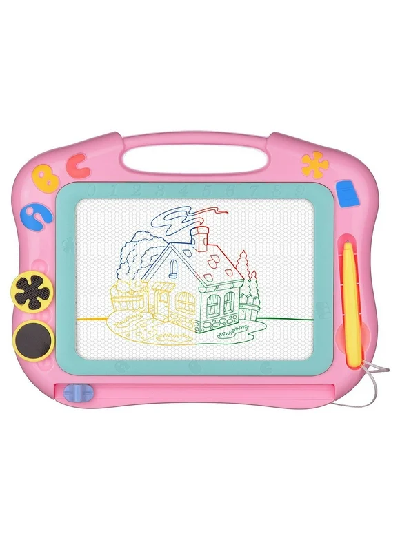 Magnetic Drawing Board Erasable for Kids - Colorful Magna Doodle Drawing Board Toys - Gifts for Toddlers Kids Writing Sketching Pad - Travel Size