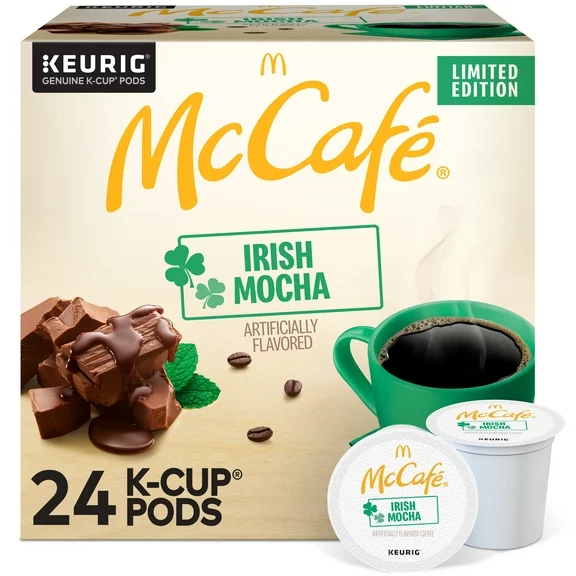 McCafe, Irish Mocha Light Roast K-Cup Coffee Pods, 24 Count